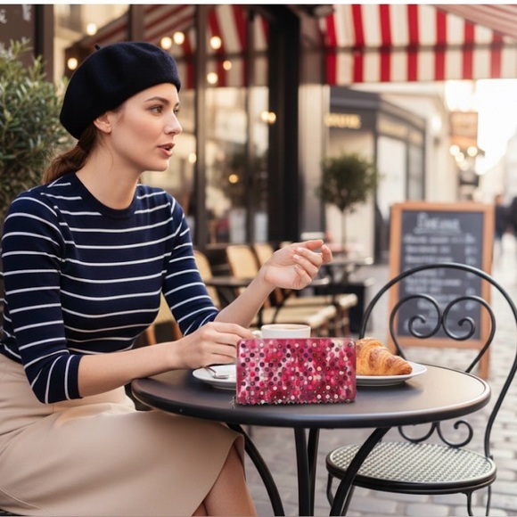 CHRISTIAN LOUBOUTIN 💘Panettone Patent Leather Studded Wallet FULL INCLUSION GUC - Picture 4 of 14